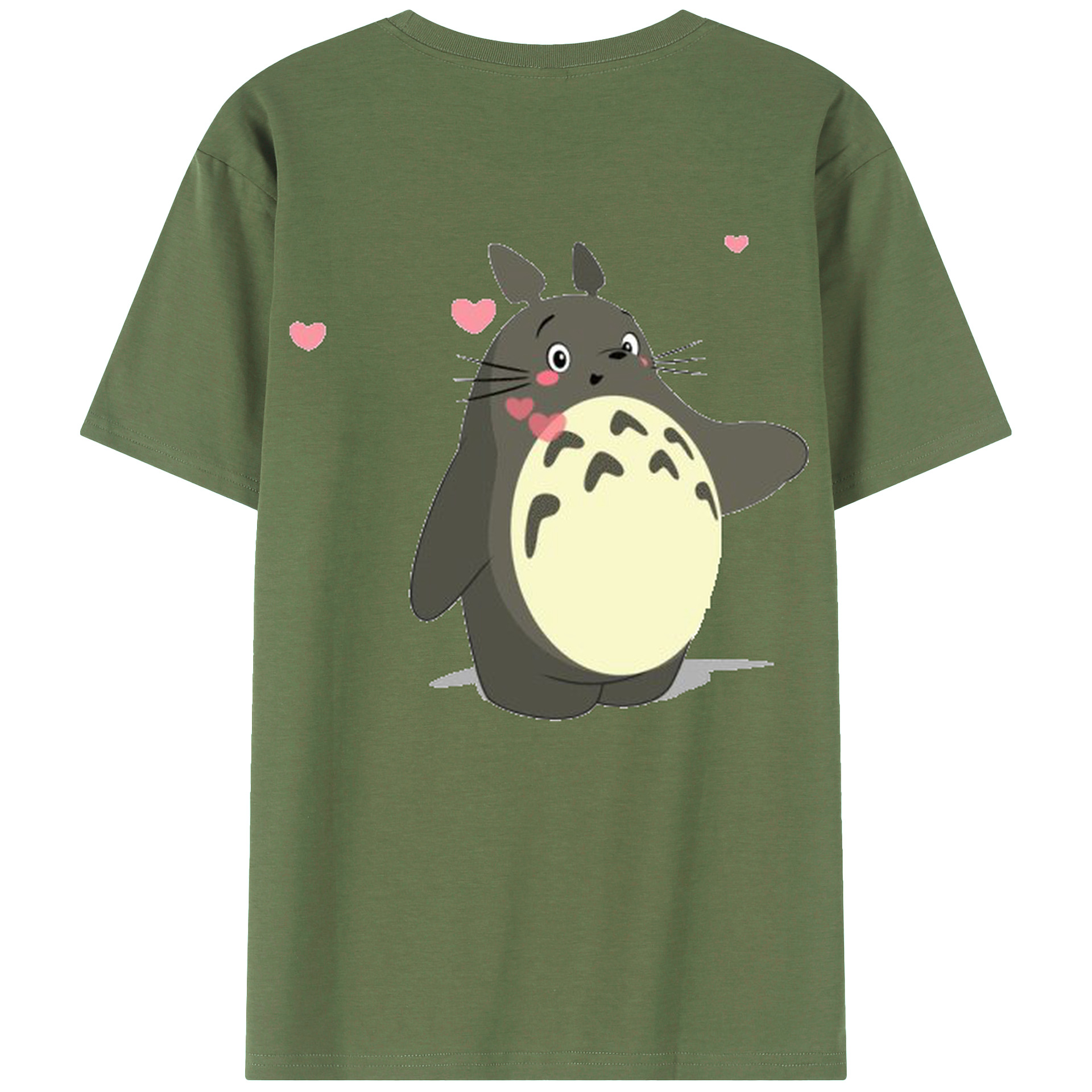 （画像用） となりのトトロ 草壁メイ 草壁サツキ My Neighbor Totoro Satsuki Kusakabe Mei Kusakabe 綿100％ メンズ半袖Tシャツ（バックプリント） 通気性